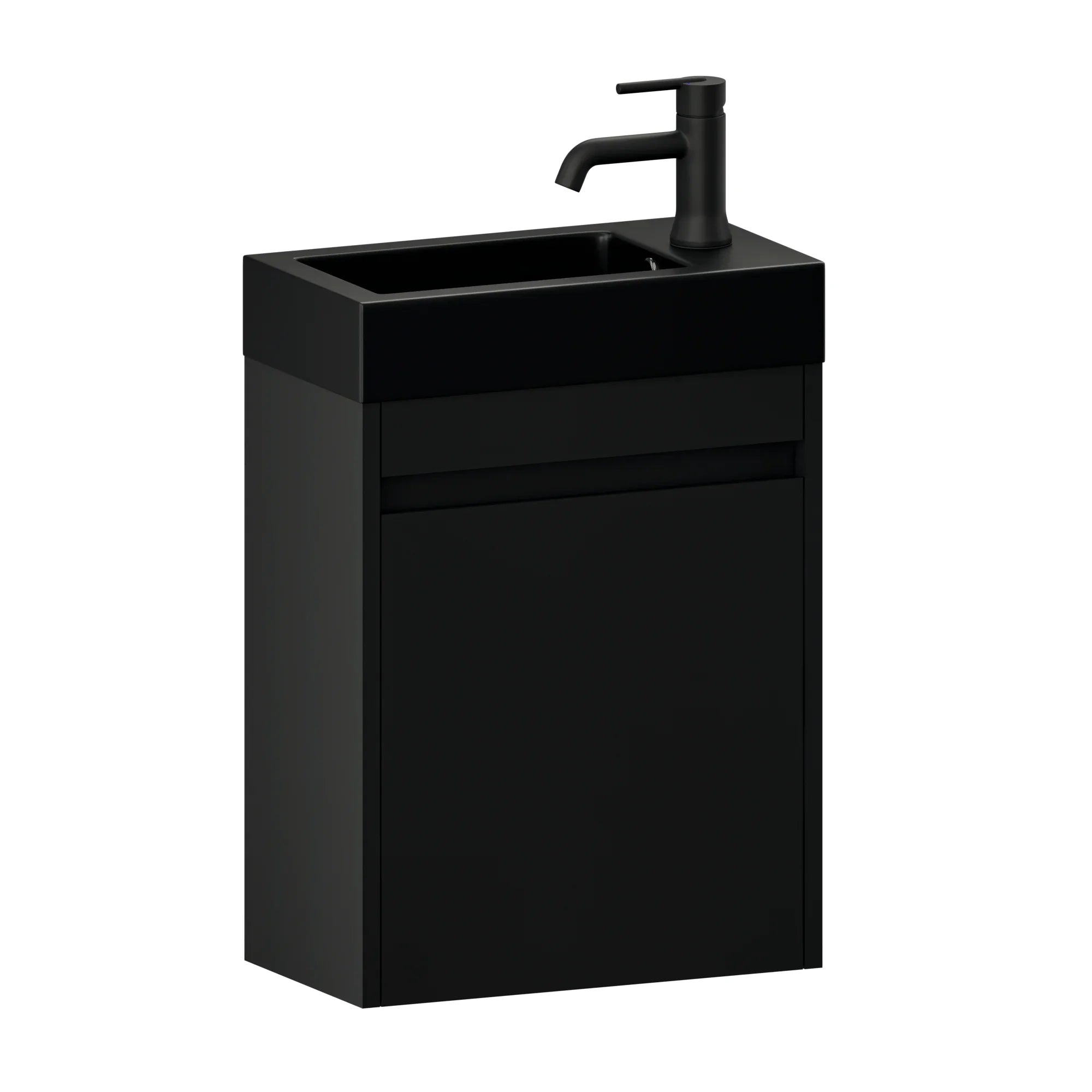 Toiletmøbel Elen - 40cm - Mat sort - Sort Vask
