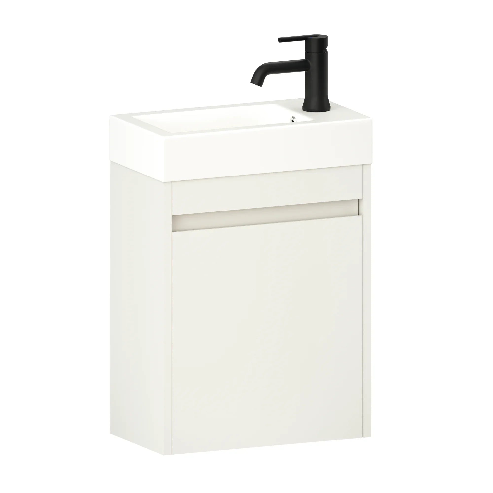Toiletmøbel Vivo - 40cm - Hvid - Hvid Vask