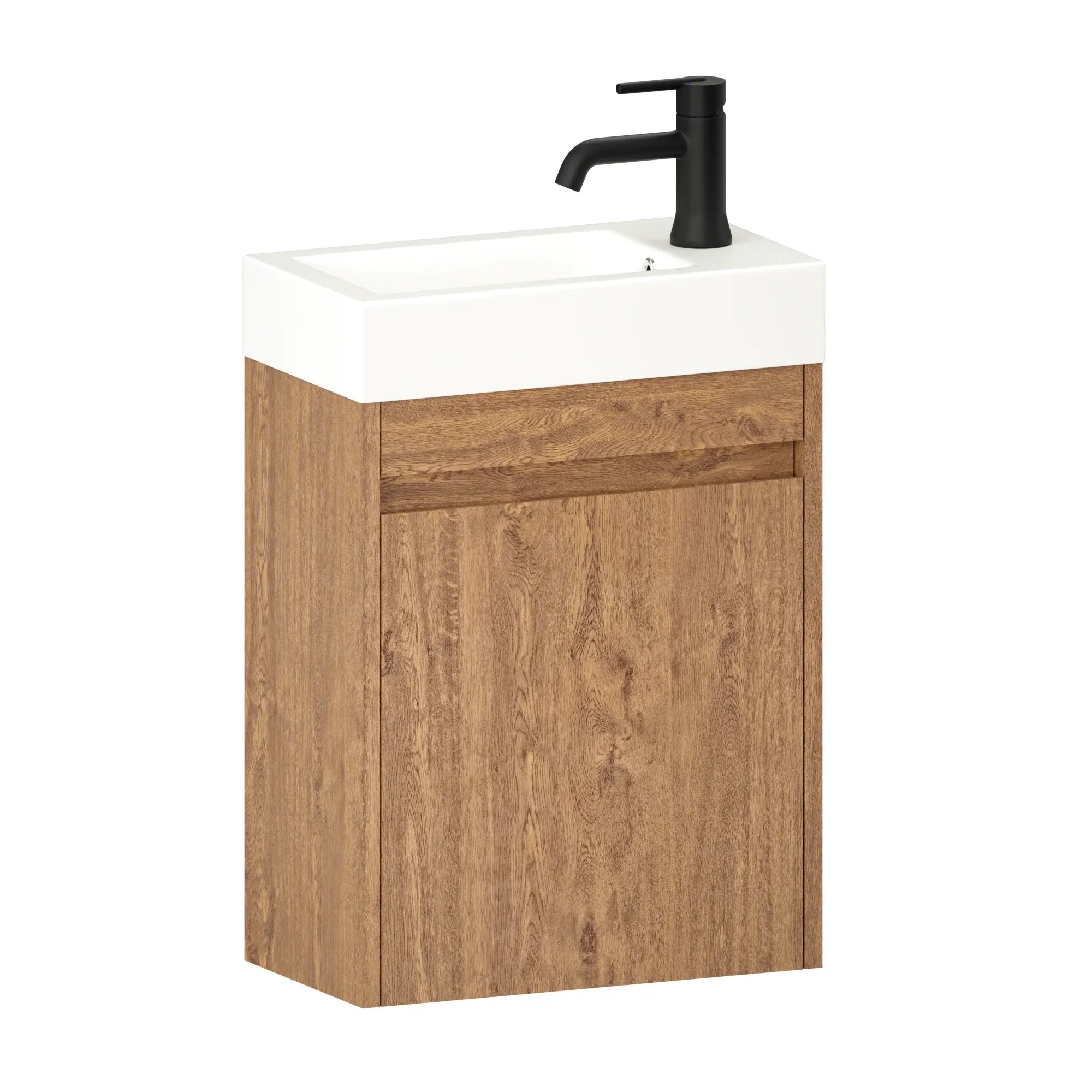 Toiletmøbel Vivo - 40cm - Varm eg - Hvid Vask