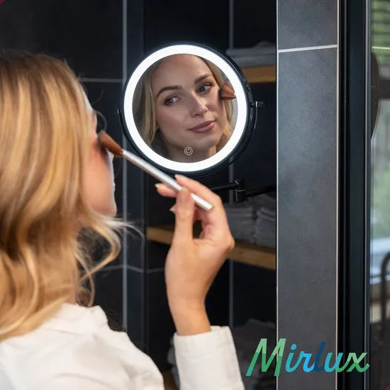 Makeupspejl - Genopladeligt - Sort - 1-5x Forstørrelse