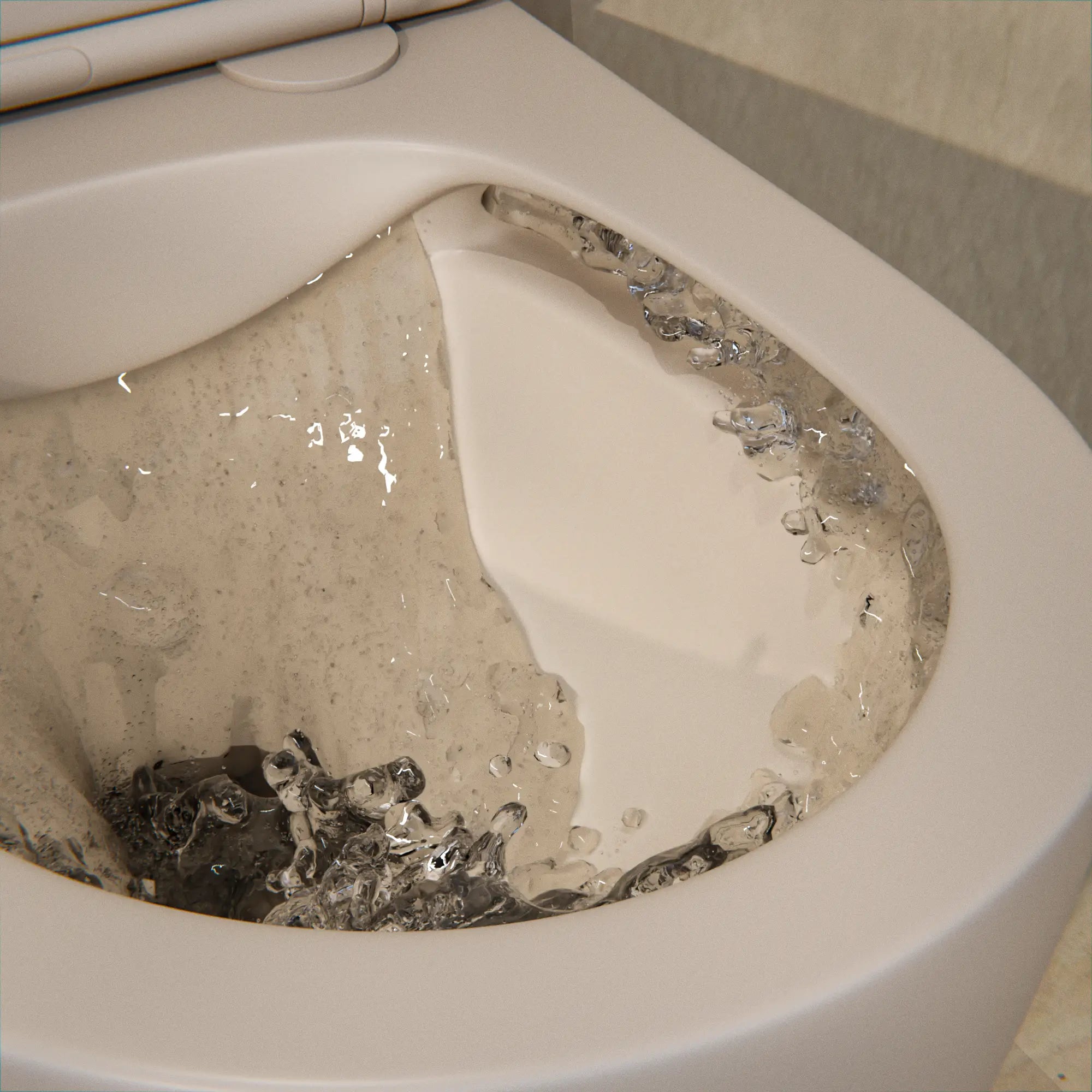 Væghængt toilet Varo - Rammeløs - Soft-close sæde - Taupe