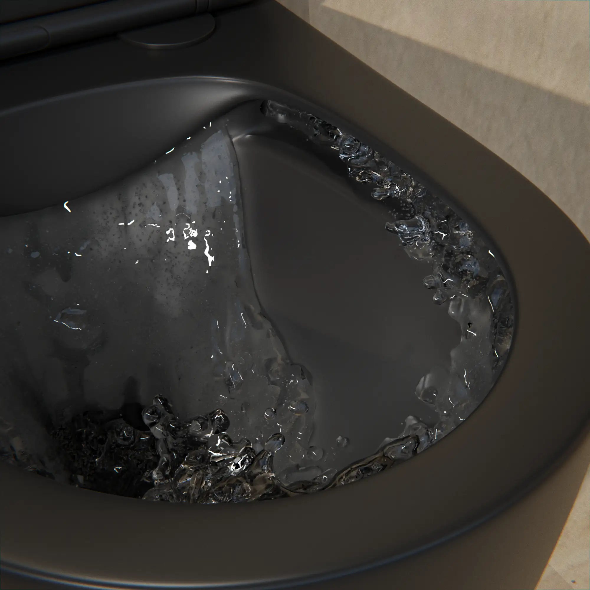 Væghængt toilet Varo - Rammeløs - Soft-close sæde - Mat sort