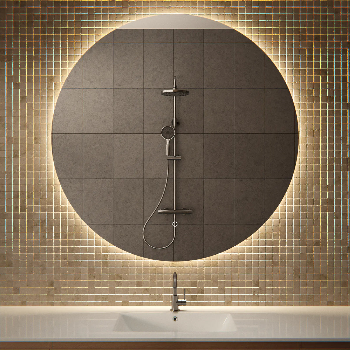 Badeværelsesspejl – 120cm – Rammeløst