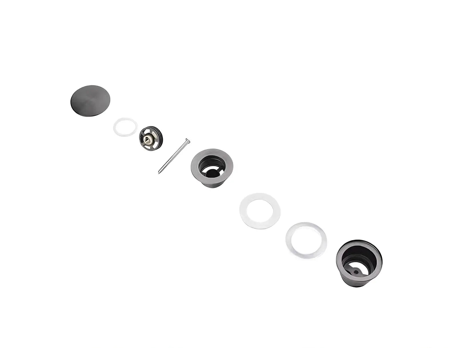 Afløbsprop til håndvask Clickwaste - 42 mm - Mat sortlung