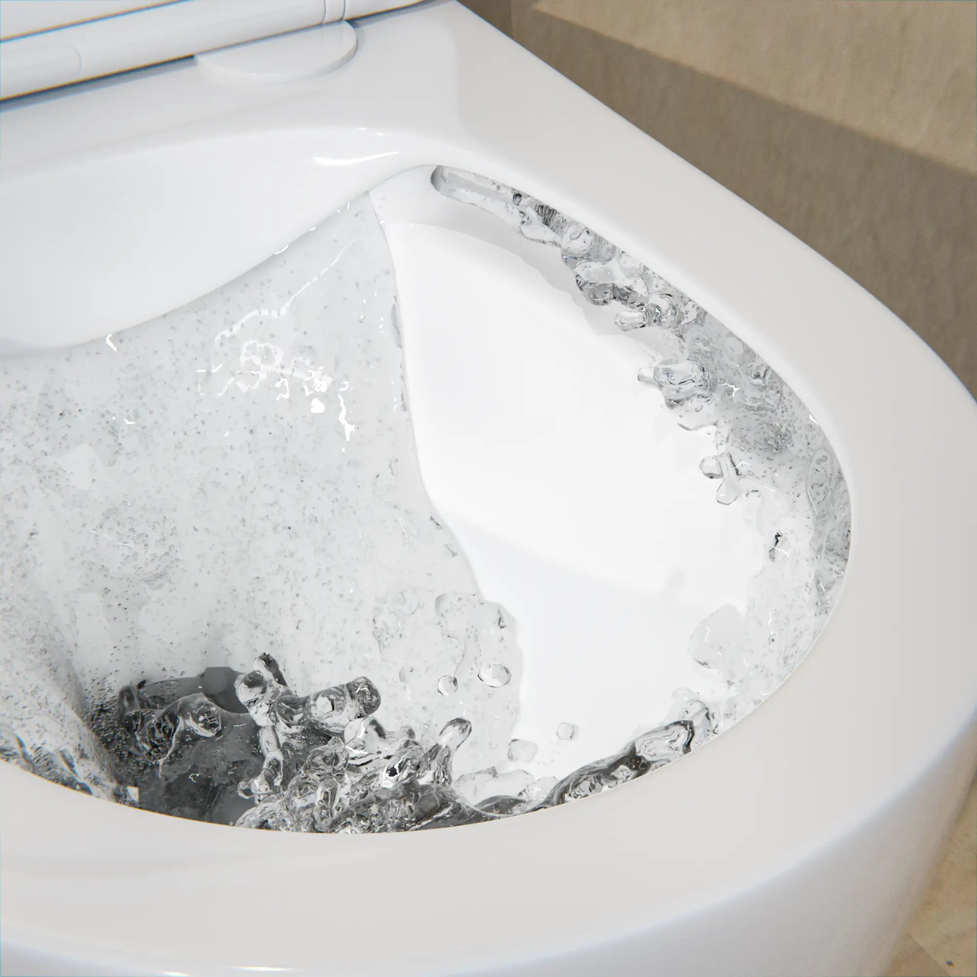 Væghængt toilet Varo - Randløs - Soft-close sæde - Blank hvid
