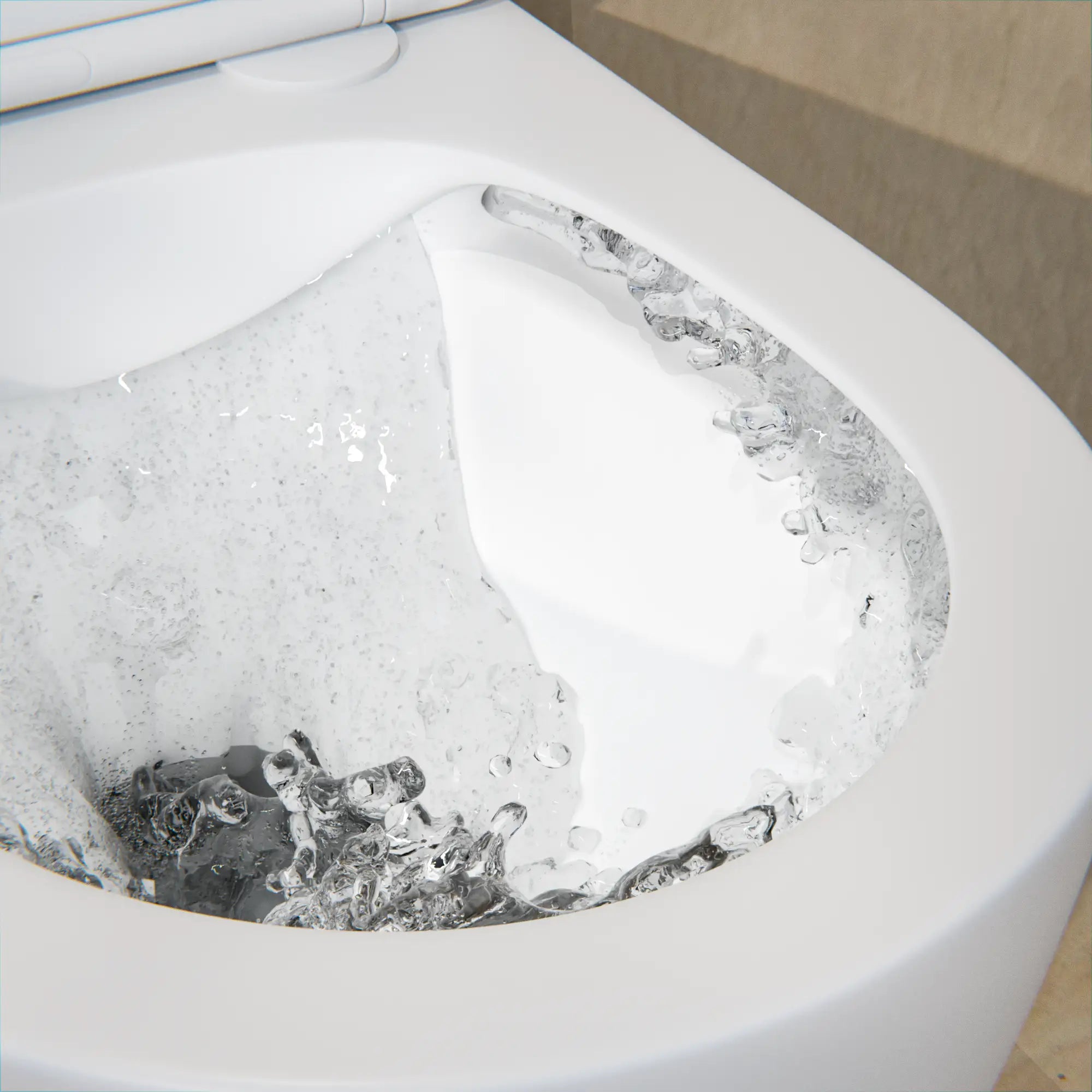 Væghængt toilet Varo - Randløs - Soft-close sæde - Mat hvid